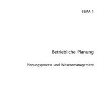 Cover - ILS Einsendeaufgabe Betriebliche Planung (Planungsprozess und Wissensmanagement) - BEMA 1-XX02