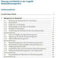 Cover - Planung und Betrieb in der Logistik Bestandsmanagement