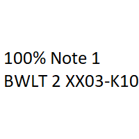 Cover - 100% Note 1,00  ILS BWLT 2 XX03-K10