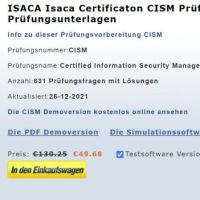 Cover - CISM Prüfungsfragen deutsch, CISM Prüfungsvorbereitung