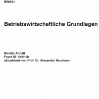 Cover - ILS Einsendeaufgabe BWG01 (Note: 1)